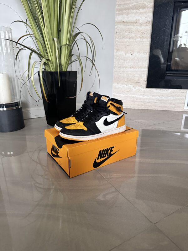 Air Jordan 1 Retro High Taxi Yellow Toe OG taksi Jordan 4 żółte